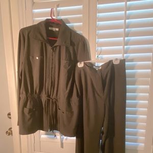 Travelsmith . Large jacket, medium pants.